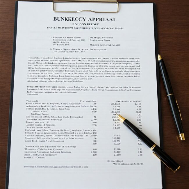 bankruptcy appraisal report bankruptcy appraisal report