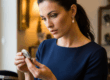 woman looking at an object
