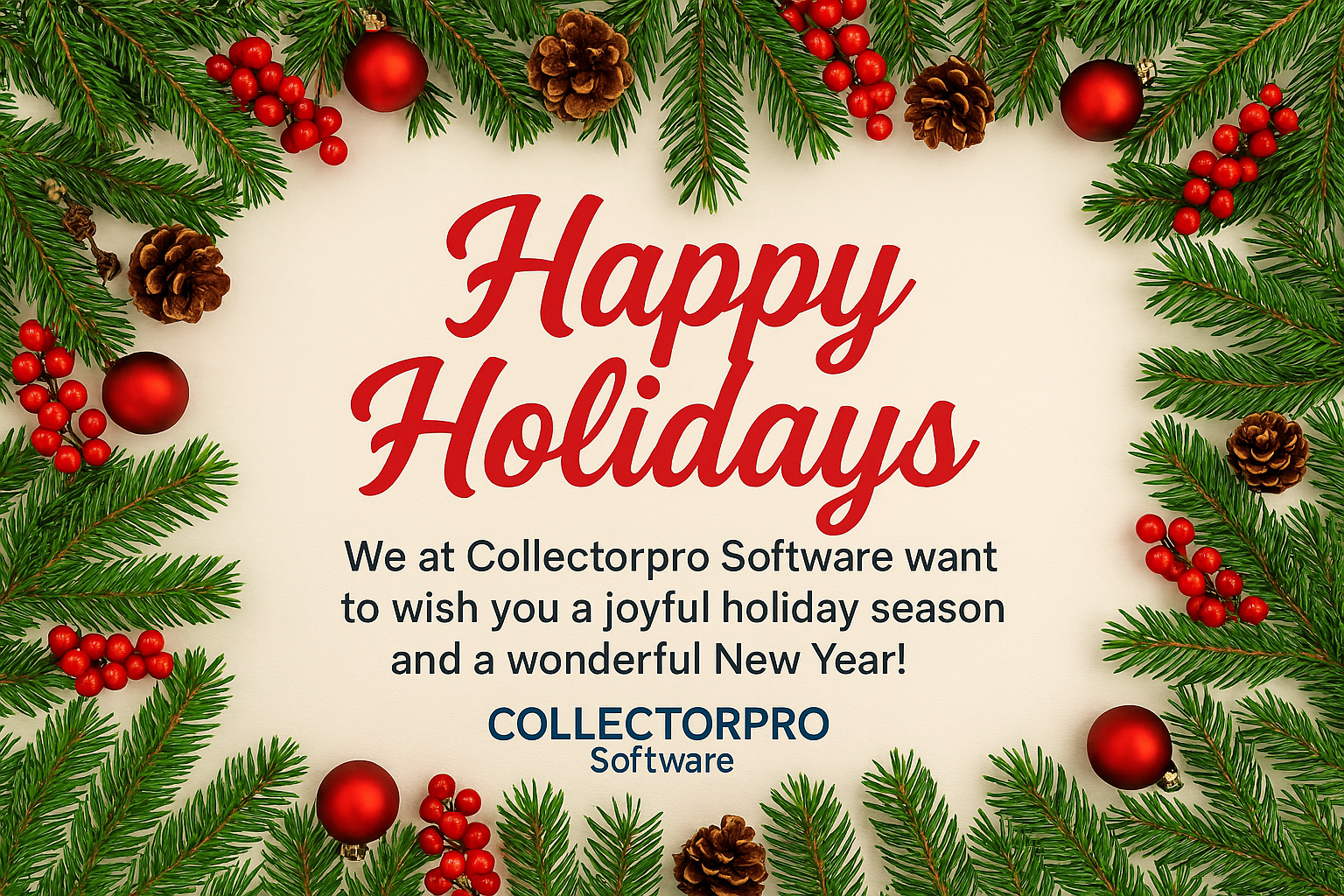 happy holidays from collectorpro software Happy Holidays