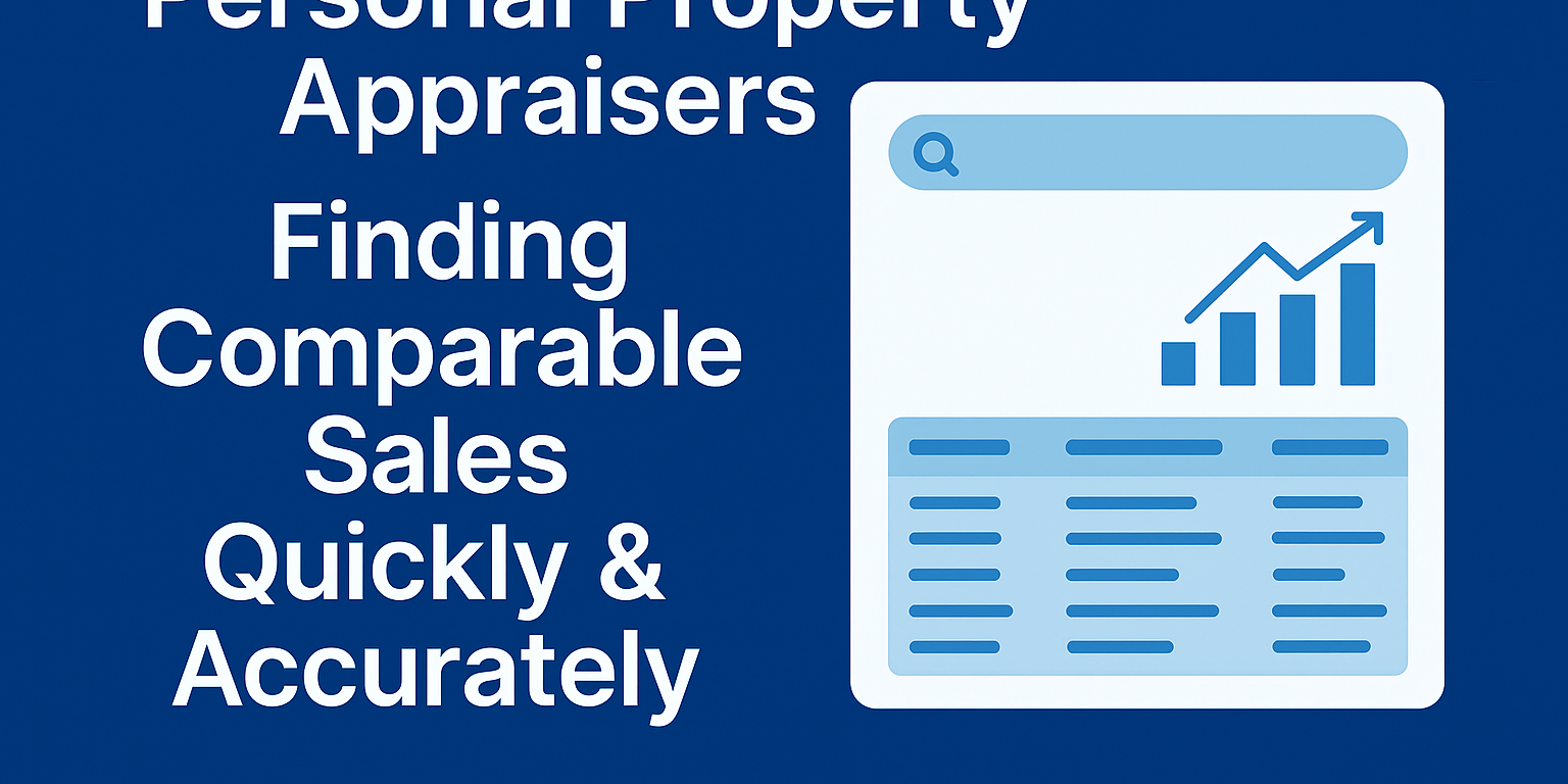 Find Comparable Sales Faster & More Accurately personal-property-appraisers-comparable-sales